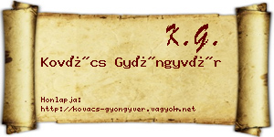 Kovács Gyöngyvér névjegykártya